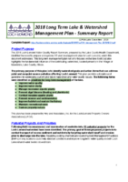 2018 Long Term Lake _ Watershed Management Plan – Summary Report