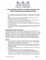 2025 Boating, Storage, and Pier Regs