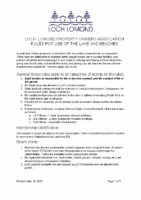2025 Loch Lomond Property Owners Association Rules
